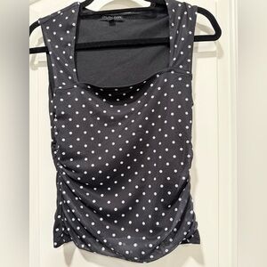 Women’s Size Medium Black and White Polka Dot Tank Top